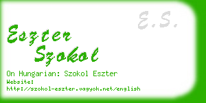 eszter szokol business card